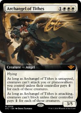 [308]【EN】■拡張アート■徴税の大天使/Archangel of Tithes【OTJ】[M][白]