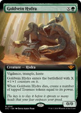 [341]【EN】【FOIL】■拡張アート■金脈のハイドラ/Goldvein Hydra【OTJ】[M][緑]