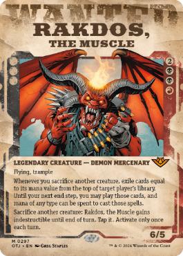 [297]【EN】【FOIL】■ショーケース■用心棒、ラクドス/Rakdos, the Muscle【OTJ】[M][多色]