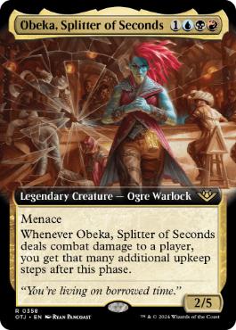 [358]【EN】【FOIL】■拡張アート■秒刻みのオベカ/Obeka, Splitter of Seconds【OTJ】[R][多色]