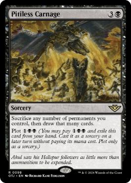 [098]【EN】【FOIL】無慈悲な殺戮/Pitiless Carnage【OTJ】[R][黒]