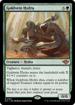[167]【EN】【FOIL】金脈のハイドラ/Goldvein Hydra【OTJ】[M][緑]