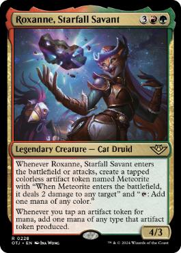 [228]【EN】【FOIL】落星の学者、ロクサーヌ/Roxanne, Starfall Savant【OTJ】[R][多色]