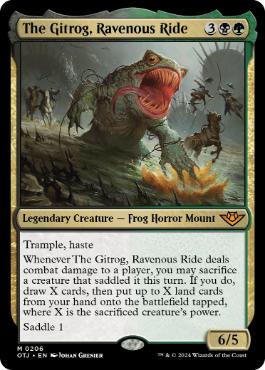 [206]【EN】【FOIL】貪欲な乗りもの、ギトラグ/The Gitrog, Ravenous Ride【OTJ】[M][多色]