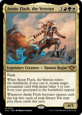 [190]【EN】【FOIL】百戦錬磨、アニー・フラッシュ/Annie Flash, the Veteran【OTJ】[M][多色]