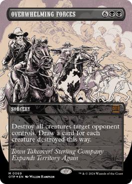 [069]【EN】【テクスチャーFOIL】■ボーダーレス■圧倒的武力/Overwhelming Forces【OTP】[M][黒]