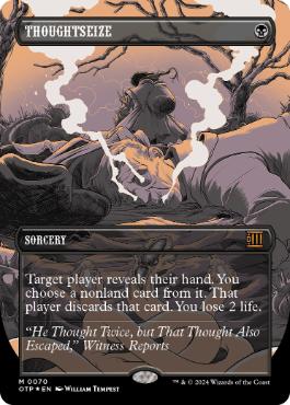 [070]【EN】【テクスチャーFOIL】■ボーダーレス■思考囲い/Thoughtseize【OTP】[M][黒]