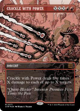 [071]【EN】【テクスチャーFOIL】■ボーダーレス■弾ける力/Crackle with Power【OTP】[M][赤]