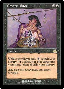 [077]【EN】リスティックの教示者/Rhystic Tutor【PCY】[R][黒]