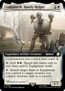 [366]【EN】■拡張アート■有能な執事、コズワース/Codsworth, Handy Helper【PIP】[R][白]