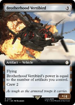 [431]【EN】■拡張アート■ブラザーフッド・ベルチバード/Brotherhood Vertibird【PIP】[R][茶]