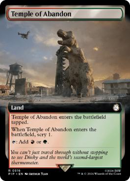 [516]【EN】■拡張アート■奔放の神殿/Temple of Abandon【PIP】[R][土地]