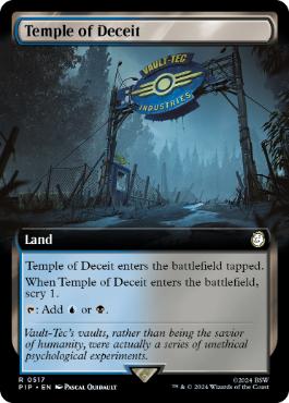 [517]【EN】■拡張アート■欺瞞の神殿/Temple of Deceit【PIP】[R][土地]