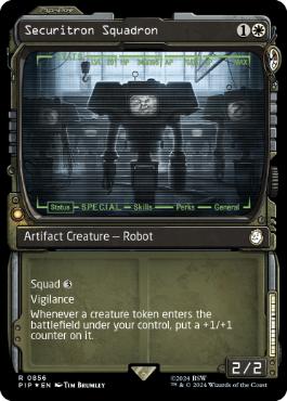 [856]【EN】【サージFOIL】■ショーケース■セキュリトロンの戦隊/Securitron Squadron【PIP】[R][白]