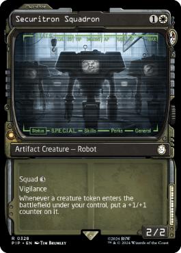 [328]【EN】【FOIL】■ショーケース■セキュリトロンの戦隊/Securitron Squadron【PIP】[R][白]