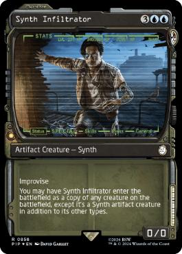 [858]【EN】【サージFOIL】■ショーケース■シンスの潜入者/Synth Infiltrator【PIP】[R][青]