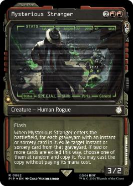[862]【EN】【サージFOIL】■ショーケース■ミステリアスストレンジャー/Mysterious Stranger【PIP】[R][赤]