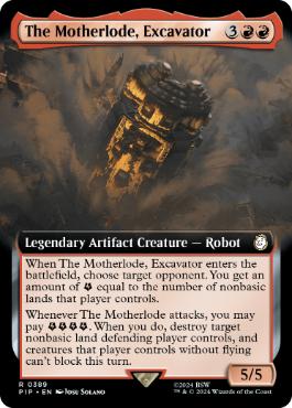 [389]【EN】【FOIL】■拡張アート■掘削機、マザーロード/The Motherlode, Excavator【PIP】[R][赤]