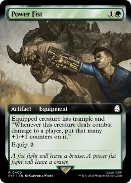 [400]【EN】【FOIL】■拡張アート■パワーフィスト/Power Fist【PIP】[R][緑]