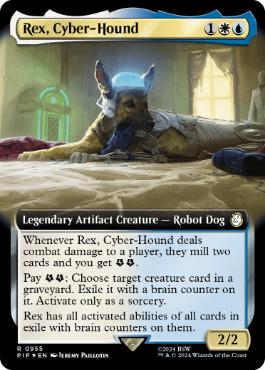 [955]【EN】【サージFOIL】■拡張アート■サイボーグ犬、レックス/Rex, Cyber-Hound【PIP】[R][多色]