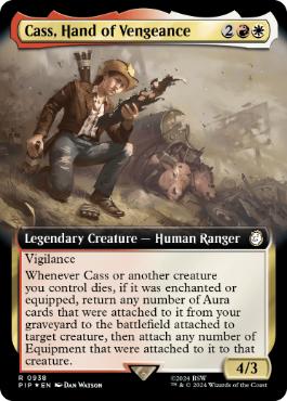 [938]【EN】【サージFOIL】■拡張アート■復讐者、キャス/Cass, Hand of Vengeance【PIP】[R][多色]