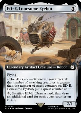 [960]【EN】【サージFOIL】■拡張アート■孤独なアイボット、ED-E/ED-E, Lonesome Eyebot【PIP】[R][茶]