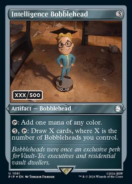 [1061]【EN】【ダブルレインボウFOIL】インテリジェンスのボブルヘッド/Intelligence Bobblehead(シリアル入り)【PIP】[U][茶]