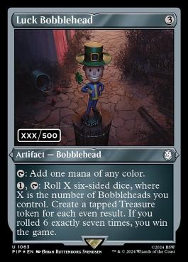 [1063]【EN】【ダブルレインボウFOIL】ラックのボブルヘッド/Luck Bobblehead(シリアル入り)【PIP】[U][茶]