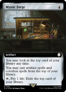 [1012]【EN】【サージFOIL】■拡張アート■神秘の炉/Mystic Forge【PIP】[R][茶]
