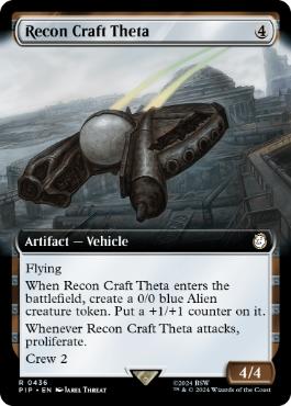 [436]【EN】【FOIL】■拡張アート■シータ偵察機/Recon Craft Theta【PIP】[R][茶]