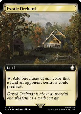 [1023]【EN】【サージFOIL】■拡張アート■風変わりな果樹園/Exotic Orchard【PIP】[R][土地]