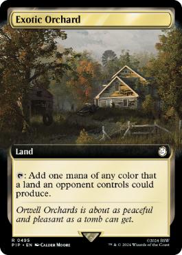 [495]【EN】【FOIL】■拡張アート■風変わりな果樹園/Exotic Orchard【PIP】[R][土地]