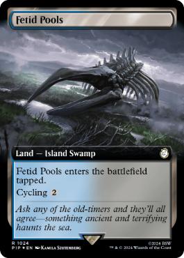 [1024]【EN】【サージFOIL】■拡張アート■異臭の池/Fetid Pools【PIP】[R][土地]