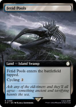 [496]【EN】【FOIL】■拡張アート■異臭の池/Fetid Pools【PIP】[R][土地]