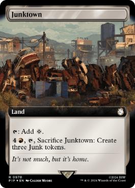 [970]【EN】【サージFOIL】■拡張アート■ジャンクタウン/Junktown【PIP】[R][土地]