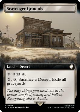 [506]【EN】【FOIL】■拡張アート■屍肉あさりの地/Scavenger Grounds【PIP】[R][土地]