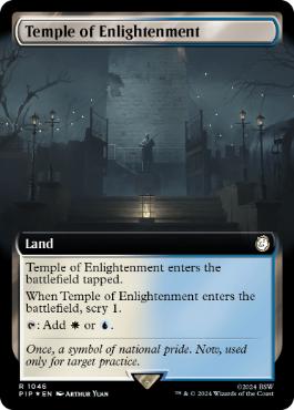 [1046]【EN】【サージFOIL】■拡張アート■啓蒙の神殿/Temple of Enlightenment【PIP】[R][土地]