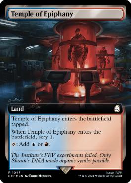 [1047]【EN】【サージFOIL】■拡張アート■天啓の神殿/Temple of Epiphany【PIP】[R][土地]