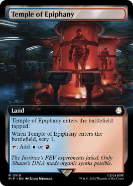 [519]【EN】【FOIL】■拡張アート■天啓の神殿/Temple of Epiphany【PIP】[R][土地]