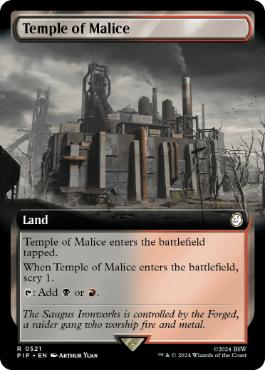 [521]【EN】【FOIL】■拡張アート■悪意の神殿/Temple of Malice【PIP】[R][土地]