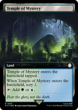 [1050]【EN】【サージFOIL】■拡張アート■神秘の神殿/Temple of Mystery【PIP】[R][土地]