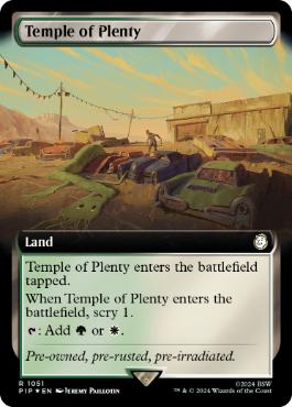 [1051]【EN】【サージFOIL】■拡張アート■豊潤の神殿/Temple of Plenty【PIP】[R][土地]