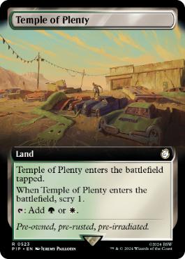 [523]【EN】【FOIL】■拡張アート■豊潤の神殿/Temple of Plenty【PIP】[R][土地]
