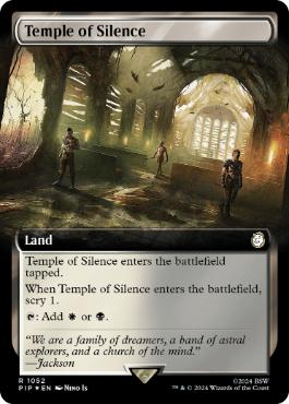 [1052]【EN】【サージFOIL】■拡張アート■静寂の神殿/Temple of Silence【PIP】[R][土地]