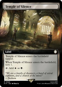 [524]【EN】【FOIL】■拡張アート■静寂の神殿/Temple of Silence【PIP】[R][土地]