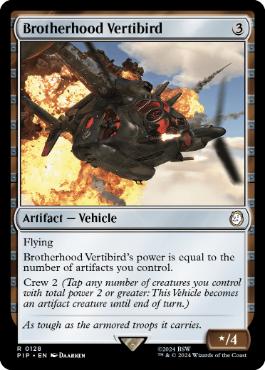 [128]【EN】ブラザーフッド・ベルチバード/Brotherhood Vertibird【PIP】[R][茶]