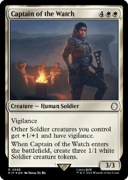 [685]【EN】【サージFOIL】警備隊長/Captain of the Watch【PIP】[R][白]
