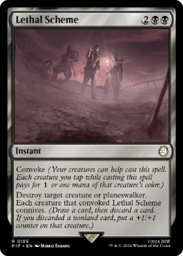 [185]【EN】【FOIL】致命的な策略/Lethal Scheme【PIP】[R][黒]