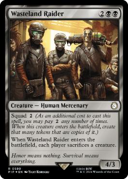 [580]【EN】【サージFOIL】ウェイストランド・レイダー/Wasteland Raider【PIP】[R][黒]