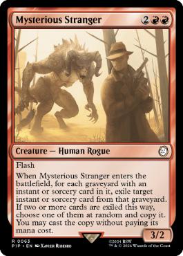[063]【EN】【FOIL】ミステリアスストレンジャー/Mysterious Stranger【PIP】[R][赤]